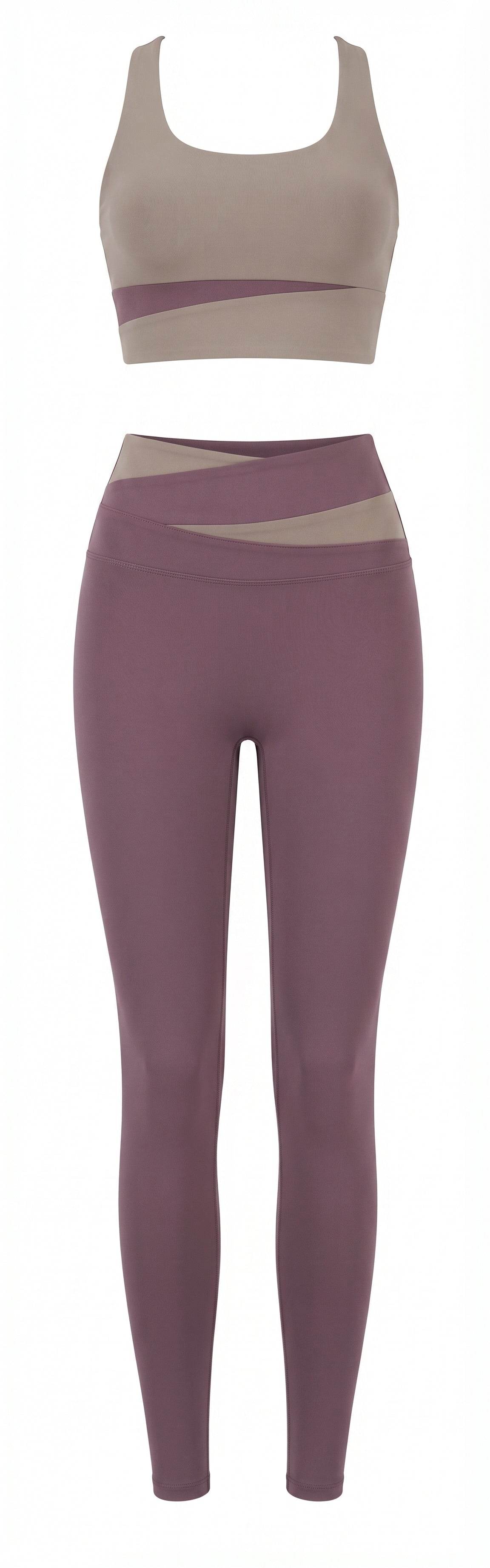 Mauve Backless Fitness Set