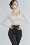 Cross Wrap Long Sleeve Top